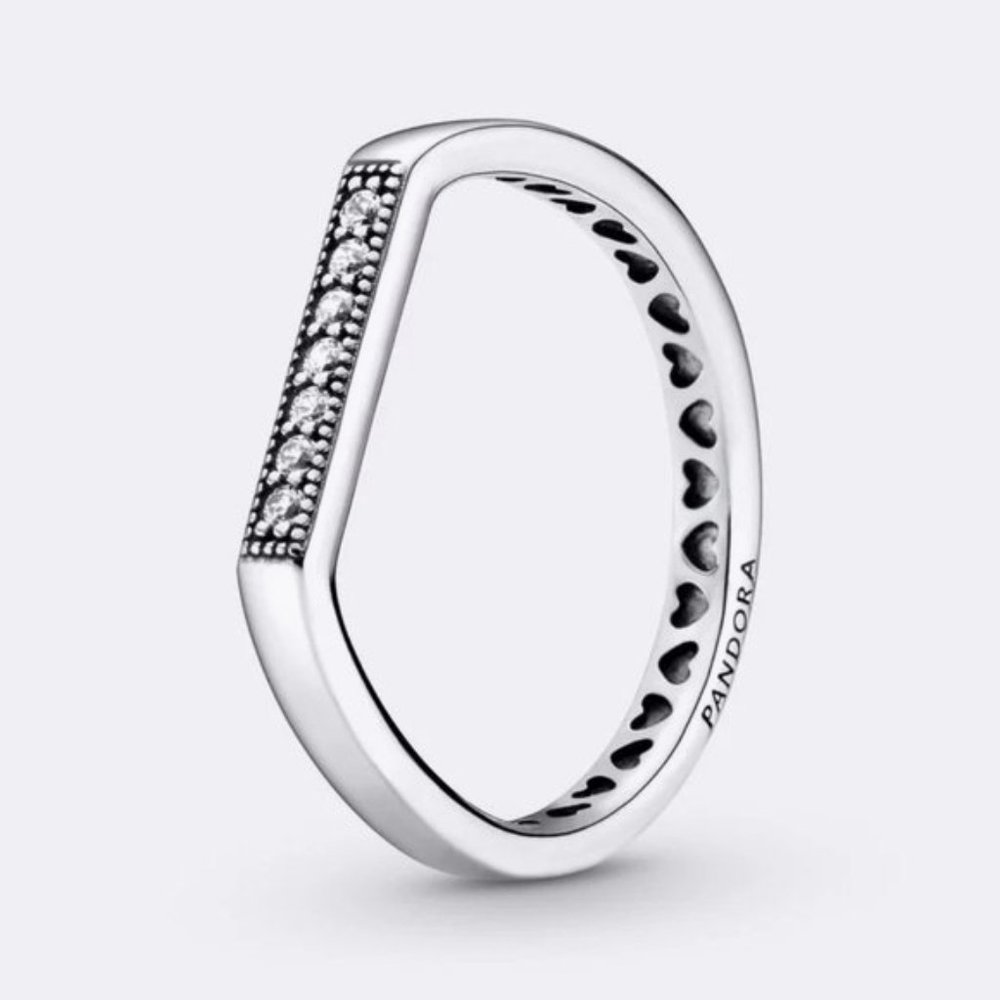 Pandora Sparkling Bar Stacking Ring 925 silver